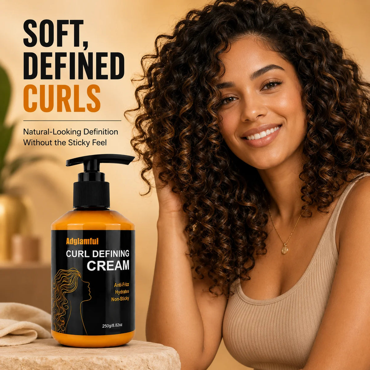 Adglamful Curl Defining Cream 250g – Anti-Frizz Curl Styler Curl Defining Cream SPOT
