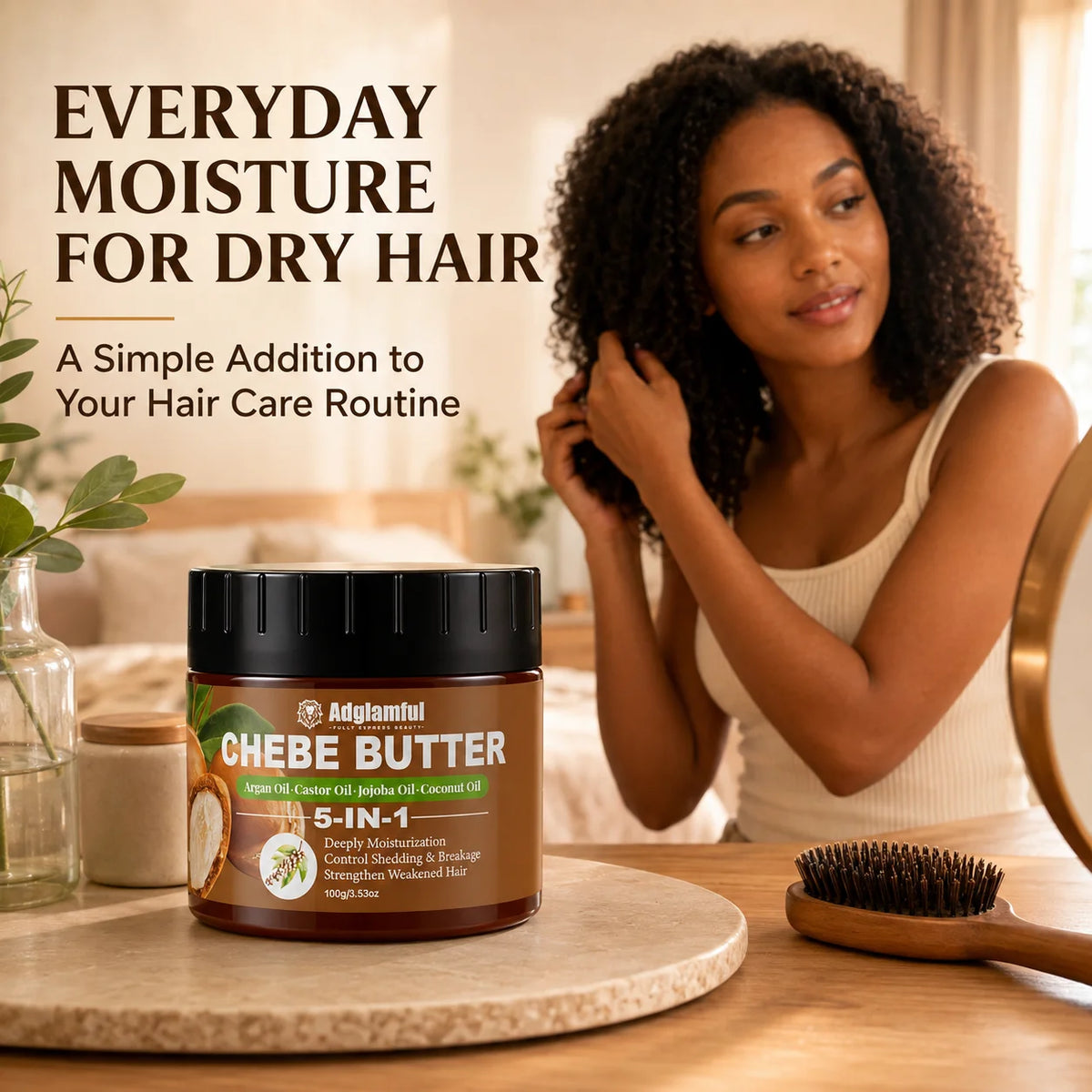 Chebe Hair Butter 100g – 5-in-1 Moisturizing Cream Argan & Coconut Hair Butter Cream SPOT