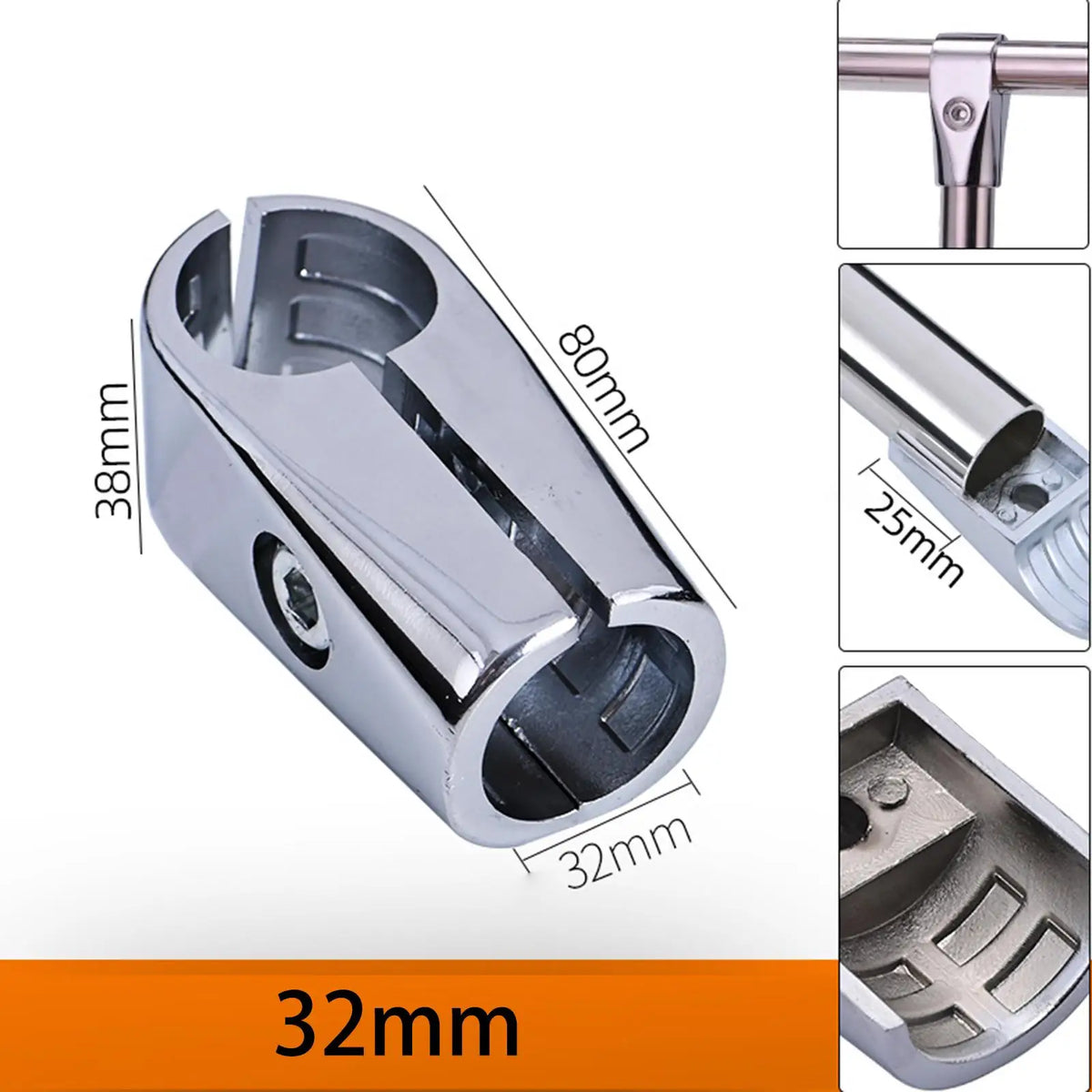 T-Shape Aluminum Tube Connector 25mm/32mm | Tee Pipe Clamp Tube Pipe Connector SPOT 32mm Upgraded