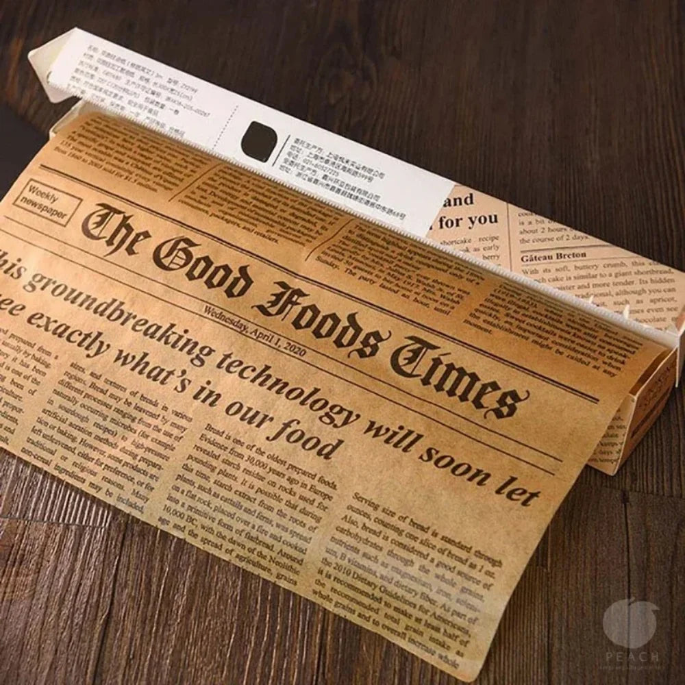 Non-Stick Baking Parchment Paper Roll 5m – Newspaper Print Baking Parchment Paper SPOT
