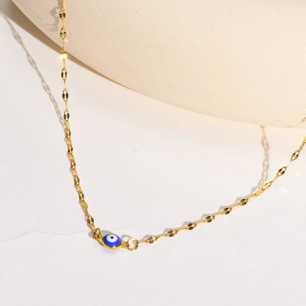 Evil Eye Necklace – Blue Nazar Pendant | Gold Stainless Steel Pendant Necklace SPOT