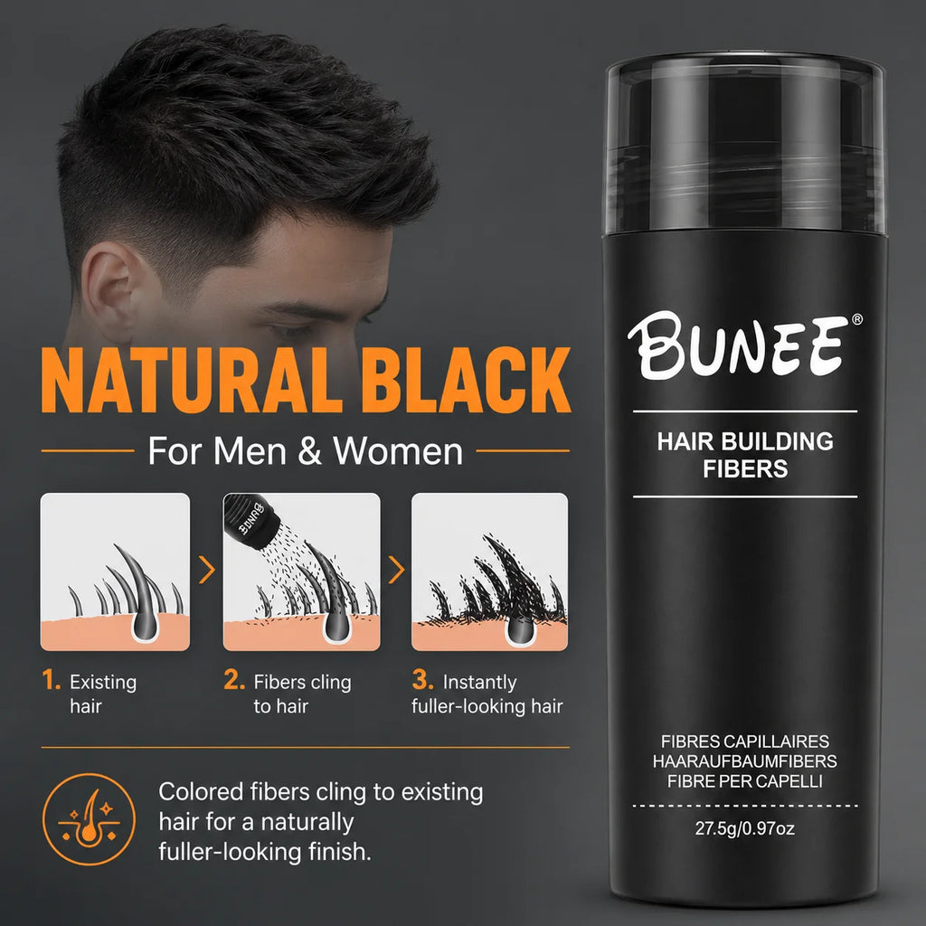 BUNEE Hair Fiber 27.5g – Instant Volume & Thickness in 5 Sec Hair Building Fiber SPOT