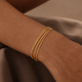 Meaeguet Multilayer Thin Link Gold Chain Bracelet for Women Chain Bracelet SPOT Default Title