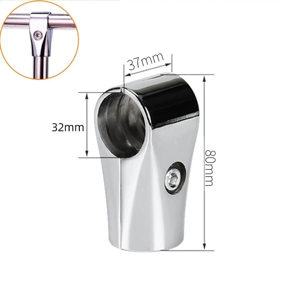 T-Shape Aluminum Tube Connector 25mm/32mm | Tee Pipe Clamp Tube Pipe Connector SPOT 32mm