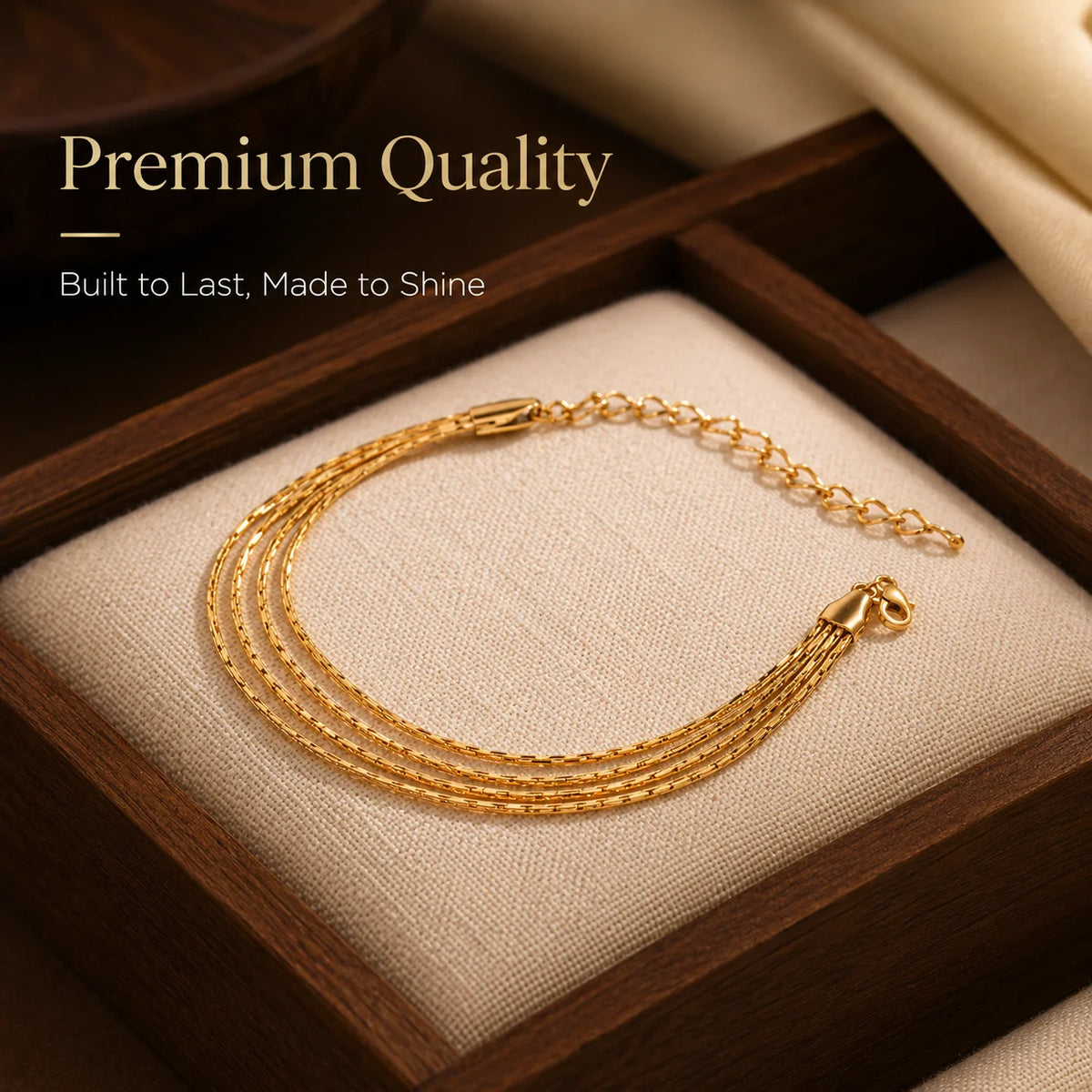 Meaeguet Multilayer Thin Link Gold Chain Bracelet for Women Chain Bracelet SPOT