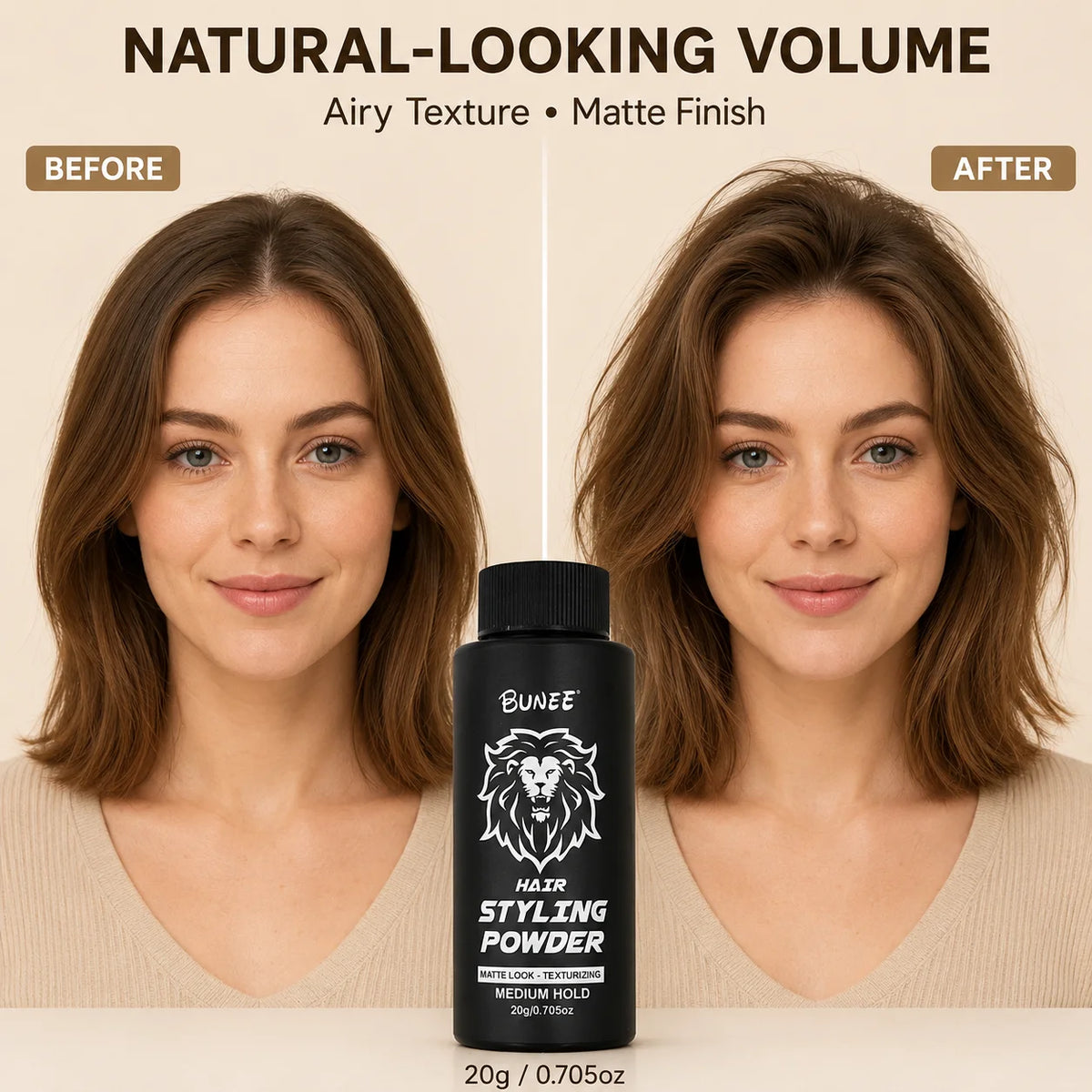 BUNEE Hair Styling Powder 20g – Volume & Matte Texture Hair Styling Powder SPOT