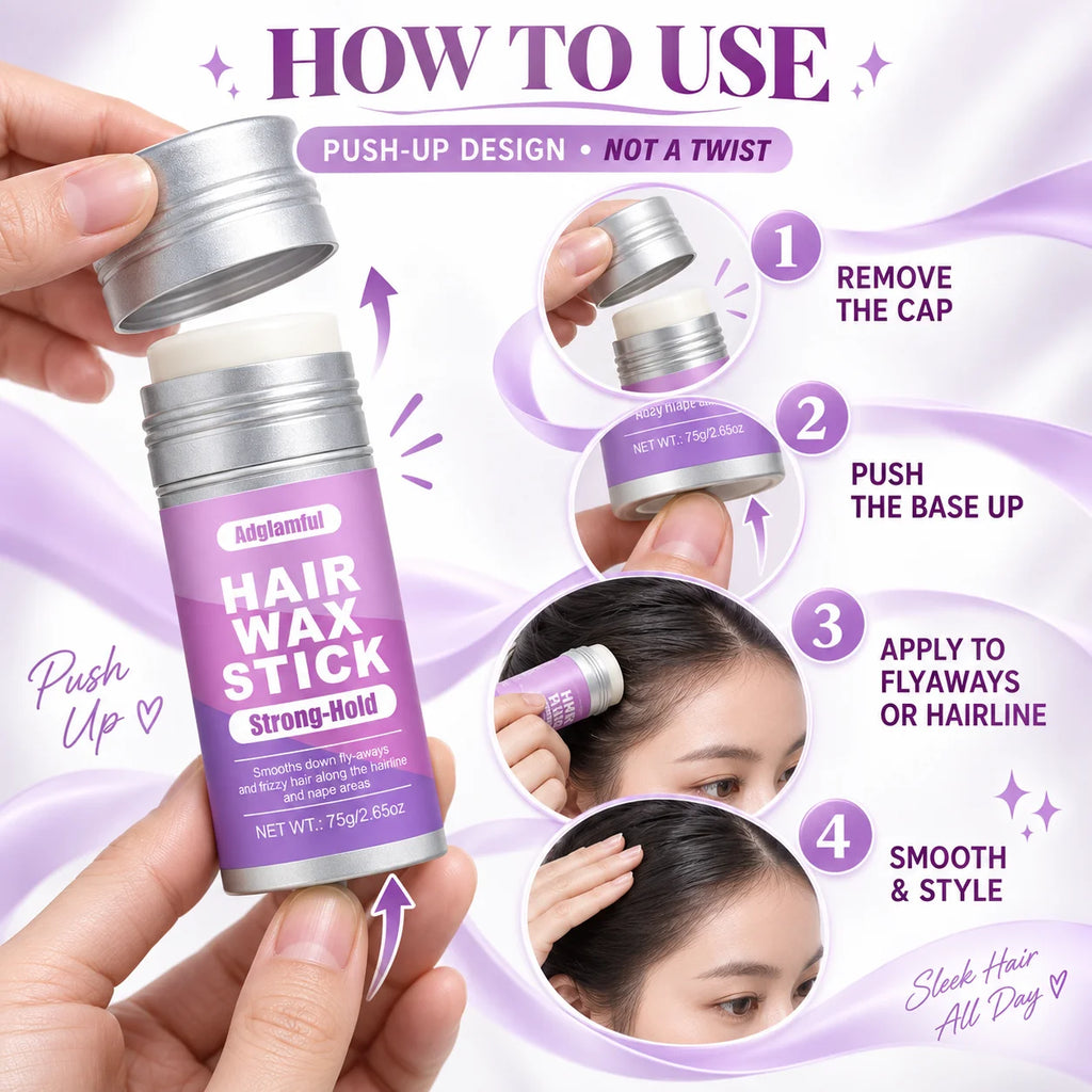 Adglamful Hair Wax Stick 75g – Strong Hold & Sleek Styles Hair Styling Wax SPOT