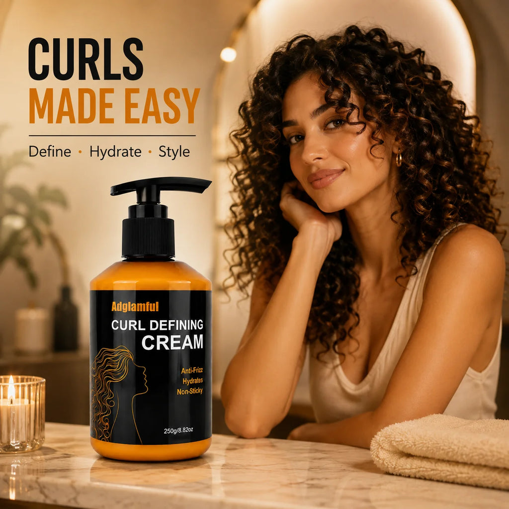 Adglamful Curl Defining Cream 250g – Anti-Frizz Curl Styler Curl Defining Cream SPOT