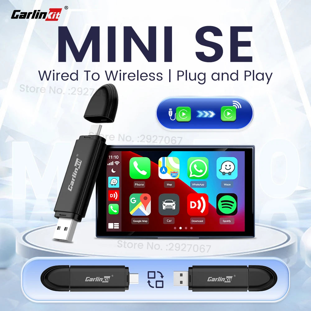 CarlinKit Mini 5 Wireless CarPlay Adapter – Plug & Play USB Dongle Wireless CarPlay Adapter SPOT