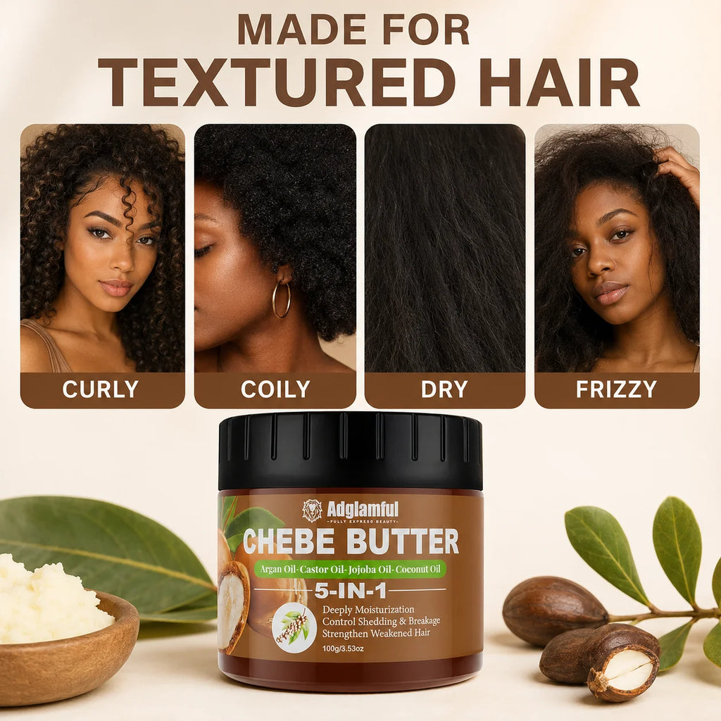 Chebe Hair Butter 100g – 5-in-1 Moisturizing Cream Argan & Coconut Hair Butter Cream SPOT
