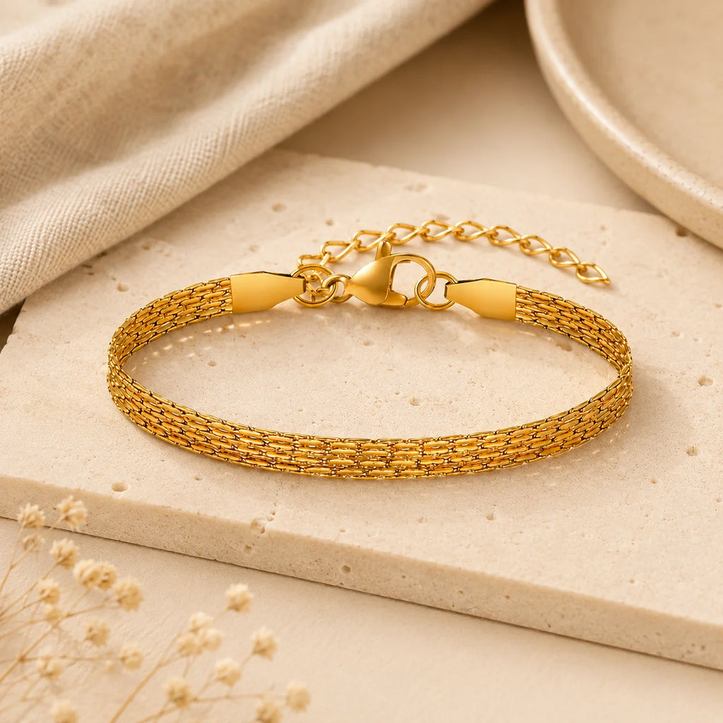 Meaeguet Multilayer Thin Link Gold Chain Bracelet for Women Chain Bracelet SPOT