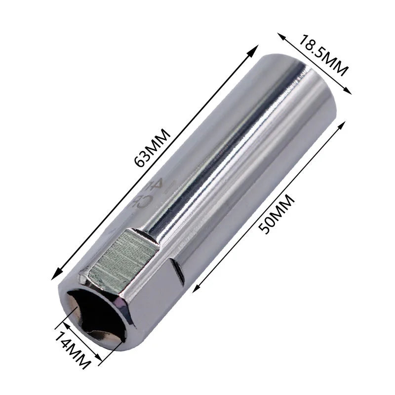 14mm Mini Spark Plug Socket Wrench – 12-Point Magnetic 3/8" Drive Spark Plug Socket SPOT