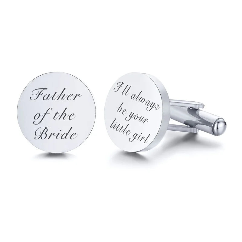 Custom Stainless Steel Round Cufflinks – Personalized Gift Personalized Cufflinks SPOT