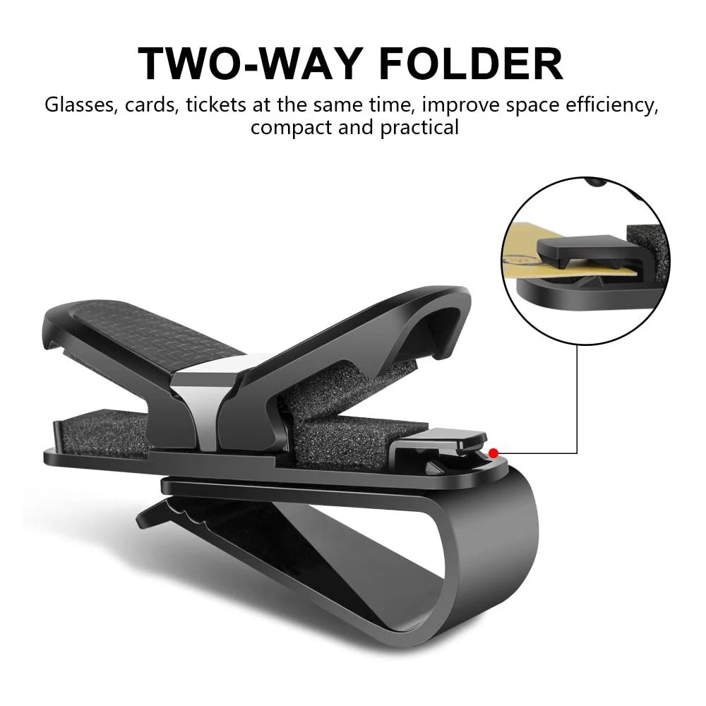 Car Sun Visor Glasses Holder – Universal Eyeglass Clip Car Visor Organizer SPOT
