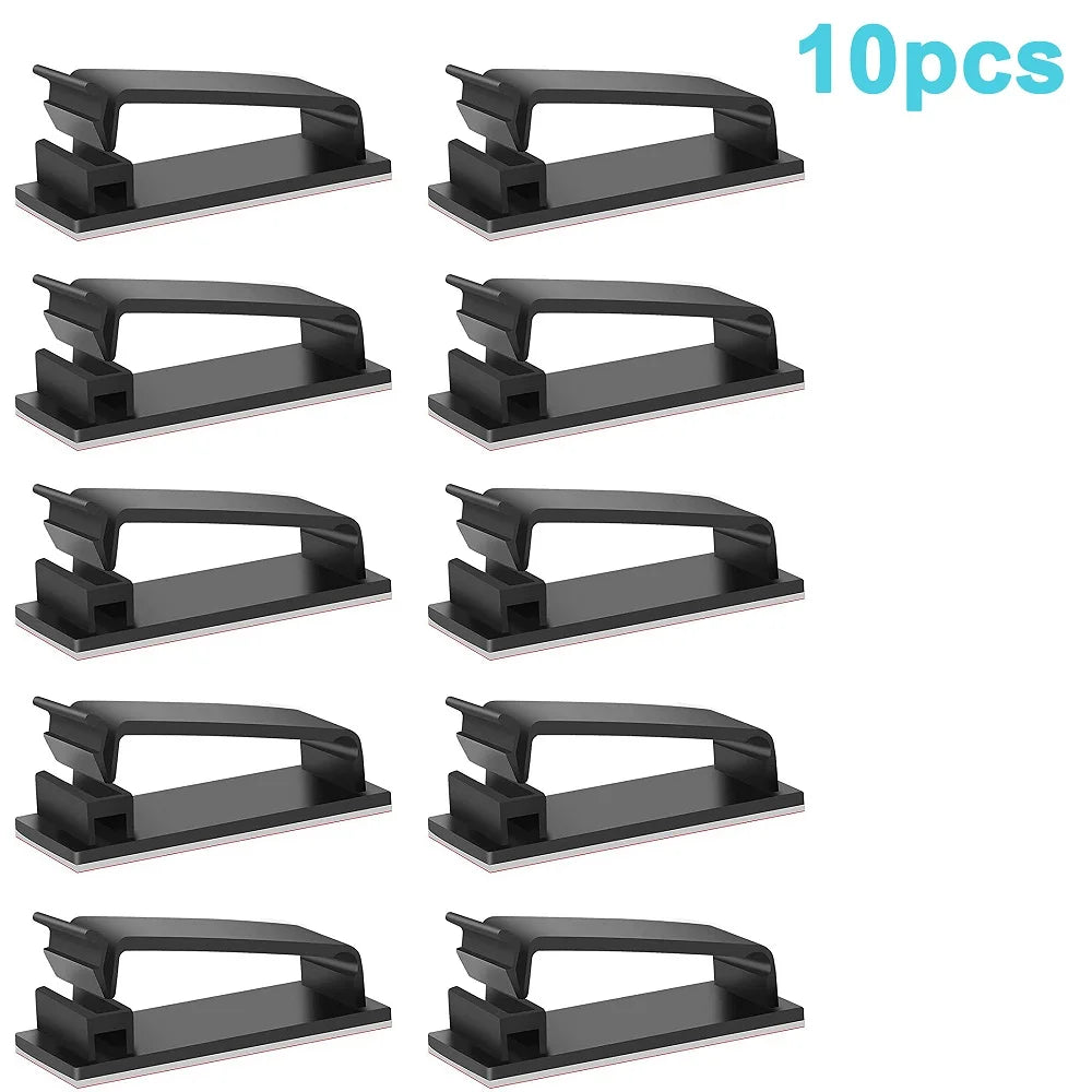 10-Pack Cable Organizer Clips – USB Wire & Cord Manager Cable Organizer Clips SPOT Black-10pcs
