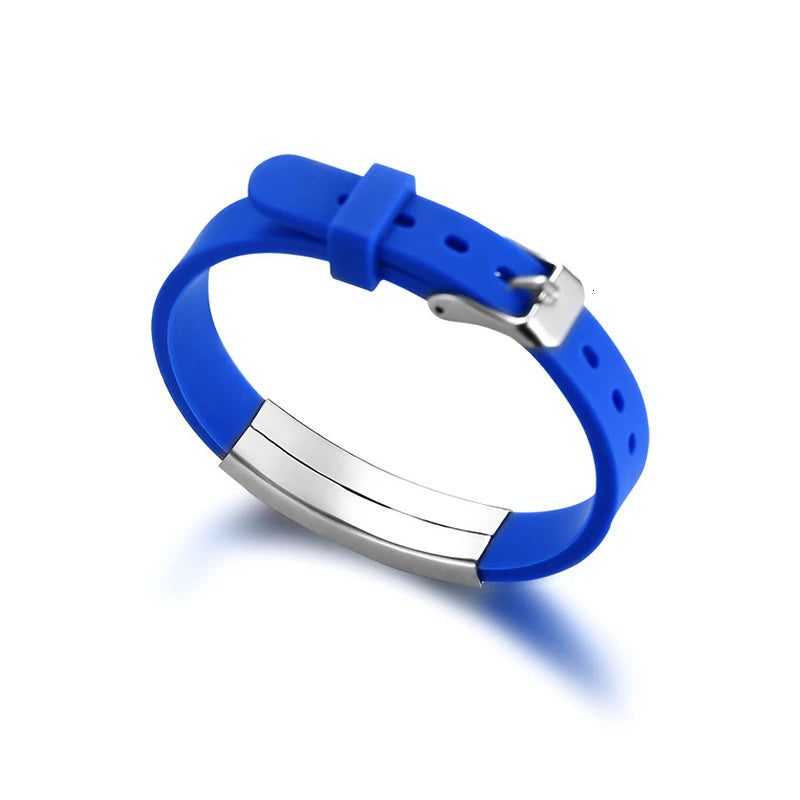 Custom Engraved Medical Alert ID Silicone Bracelet for Men & Women ID Alert Bracelet SPOT