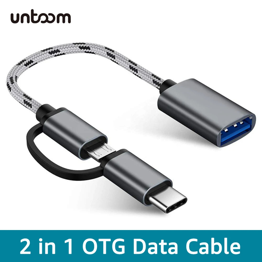 2-in-1 USB 3.0 OTG Adapter – Type-C & Micro USB Cable USB OTG Adapter SPOT
