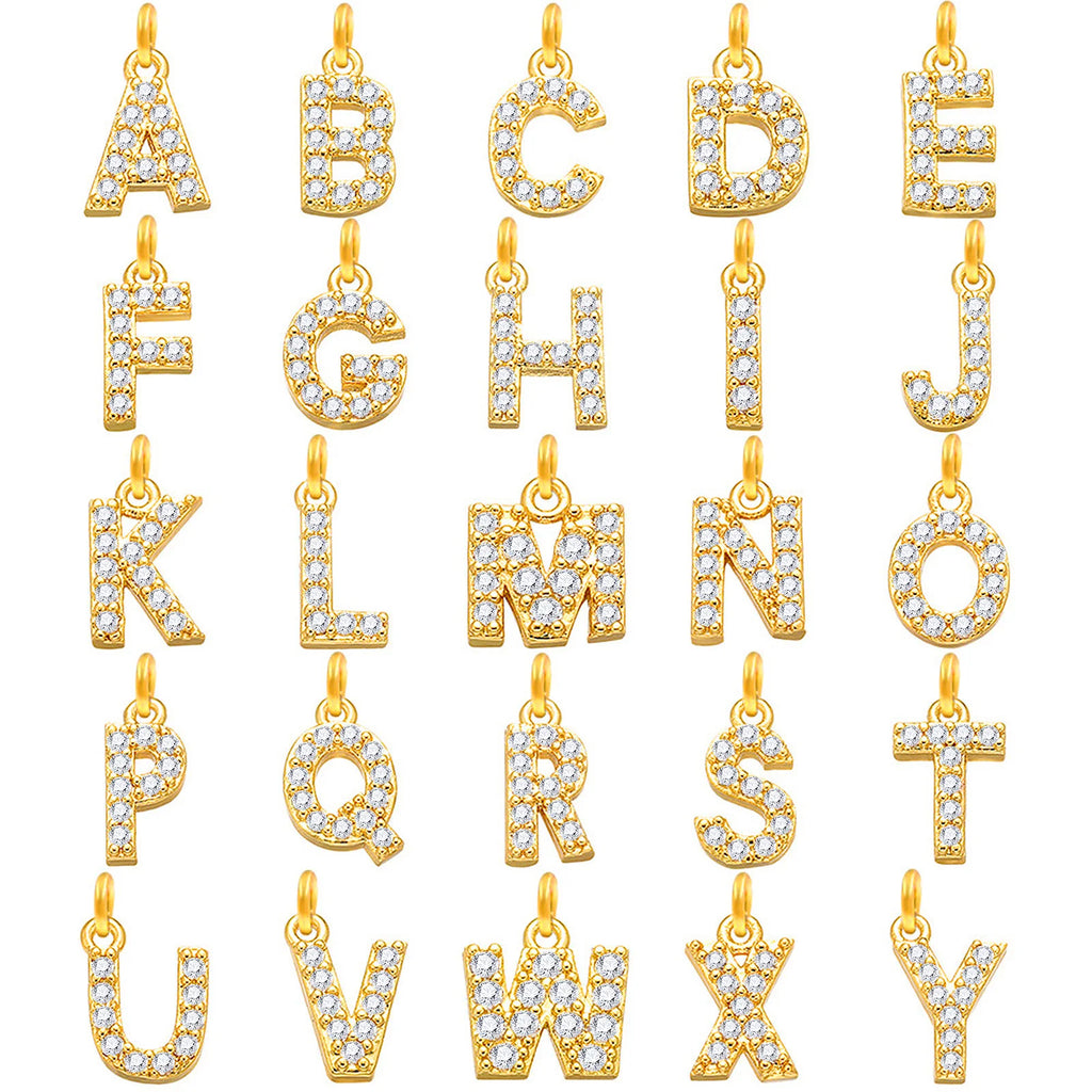 Crystal Initial Letter Anklet – Cuban Link Stainless Steel Initial Letter Anklet SPOT