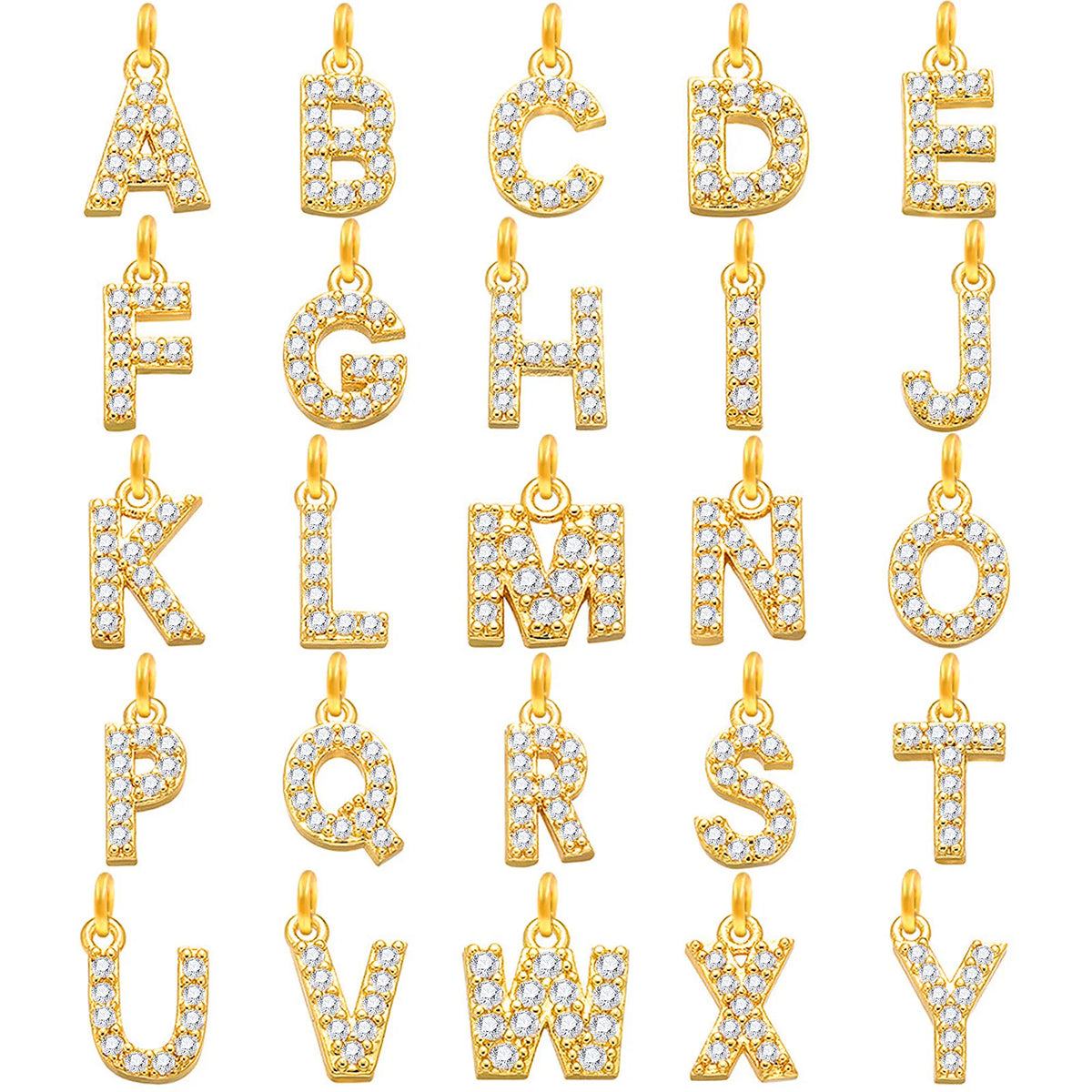 Crystal Initial Letter Anklet – Cuban Link Stainless Steel Initial Letter Anklet SPOT