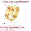Personalized Dual Name Ring – Custom Double Layer Women's Ring Custom Name Ring SPOT engraved gold 9