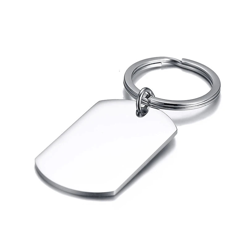 Personalized 4-Side Engraved Bar Keychain – Custom Name Gift Engraved Keychain SPOT KR-007 Engraved