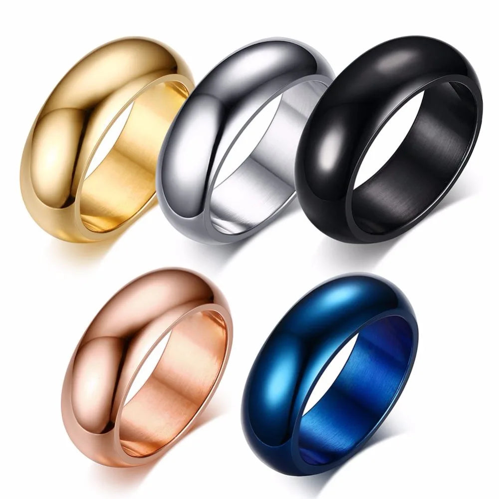 Meaeguet 7mm Stainless Steel Wedding Band Ring | 5 Colors Wedding Band Ring SPOT