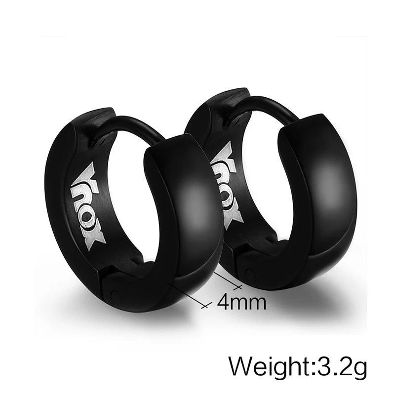 Stainless Steel Huggie Hoop Earrings – Rock Punk, Men & Women Huggie Hoop Earrings SPOT