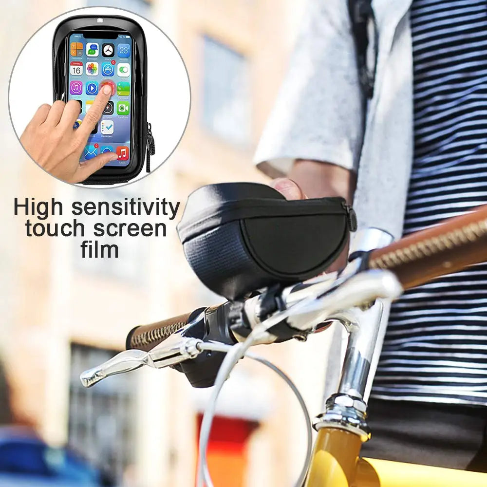 Waterproof Bike Phone Bag – Handlebar Top Tube Mount 6-inch Bicycle Phone Bag SPOT