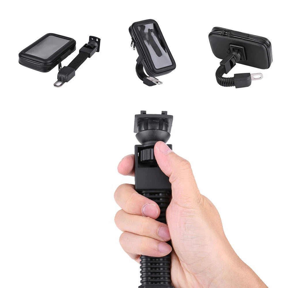 Waterproof Motorcycle Phone Holder Bag – Mirror Mount Motorcycle Phone Mount SPOT