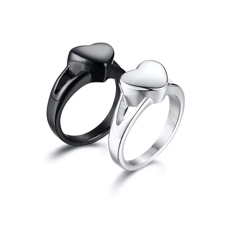 Women's Personalized Heart Name Ring – Stainless Steel Personalized Ring SPOT