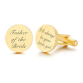 Custom Stainless Steel Round Cufflinks – Personalized Gift Personalized Cufflinks SPOT gold silver style 1