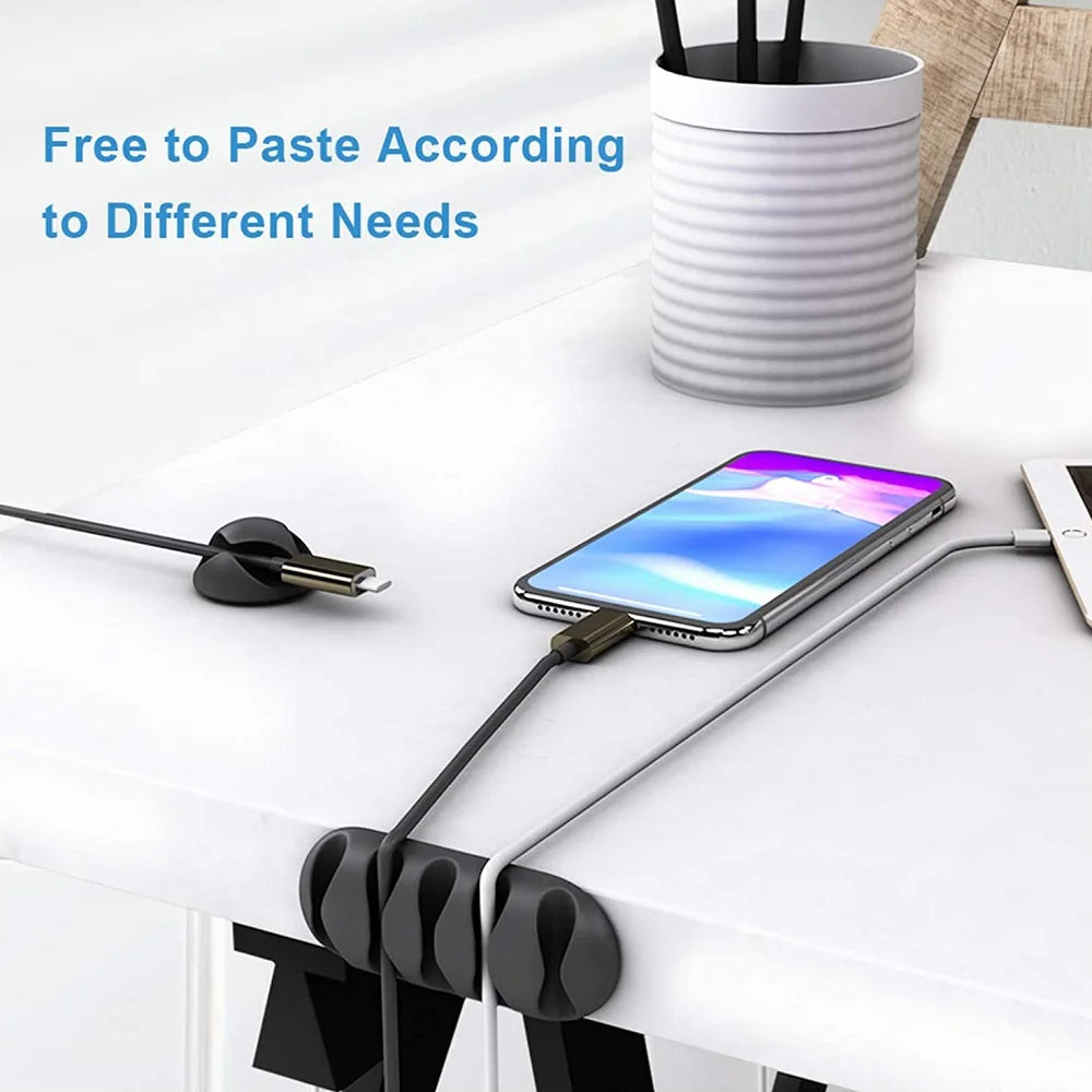 Silicone Cable Organizer Clips – Desk & Wall Wire Management Cable Management Clips SPOT