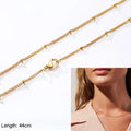 Stainless Steel Herringbone Choker Necklace – Gold Layered Choker Necklace SPOT NC-615G
