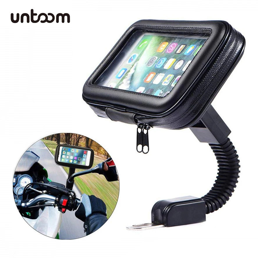 Waterproof Motorcycle Phone Holder – Mirror Mount Bag Motorcycle Phone Mount SPOT