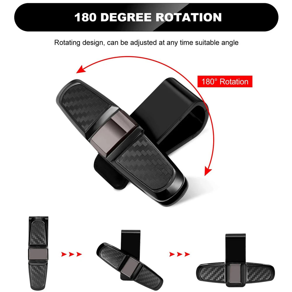 Car Sun Visor Glasses Holder – Universal Eyeglass Clip Car Visor Organizer SPOT