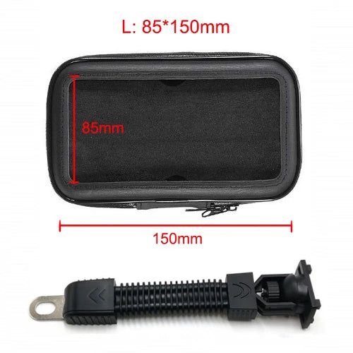 Waterproof Motorcycle Phone Holder – Mirror Mount Bag Motorcycle Phone Mount SPOT Size L