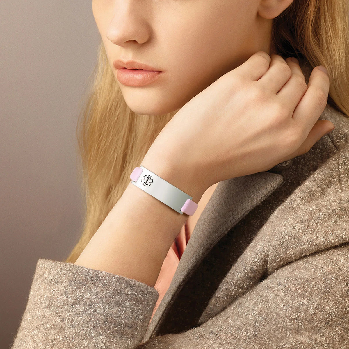 Custom Engraved Medical Alert ID Leather Wrap Bracelet | Meaeguet Medical ID Bracelet SPOT