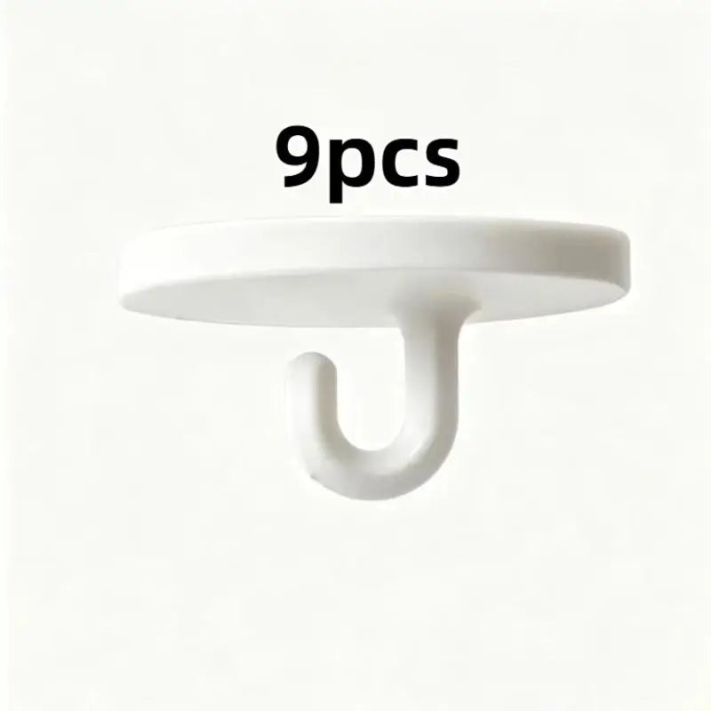 Self-Adhesive No-Drill Ceiling Hooks – Traceless Mini Hangers 9/18pc Adhesive Storage Hooks SPOT C9