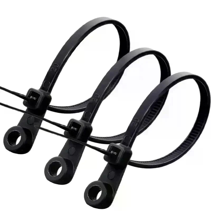 100-Pack Screw Hole Nylon Cable Ties – Self-Locking Cord Straps Nylon Cable Ties SPOT