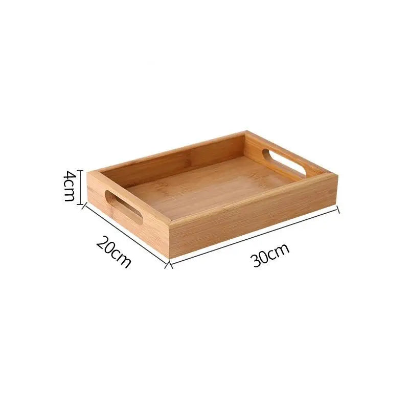 Bamboo Rectangular Serving Tray with Handles | Multipurpose Bamboo Serving Tray SPOT 30x20x4