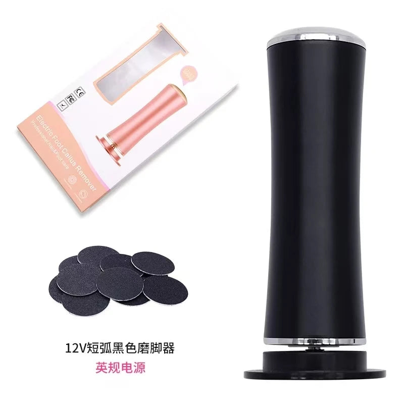 Electric Rechargeable Foot File & Callus Remover – 60 Pads Electric Callus Remover SPOT Black US Plug