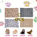 4-Pack Reversible Small Pet Cage Mats – Washable Rabbit & Guinea Pig Bedding Small Pet Cage Mat SPOT 4PCS-C 32x25cm