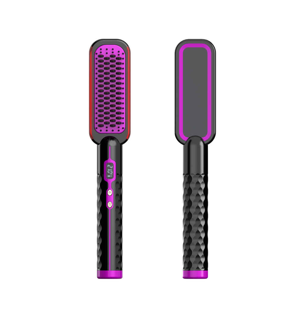 Ionic Ceramic Hair Straightening Brush – LED, Far Infrared, 60W Hair Straightening Brush SPOT