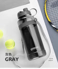 Large BPA-Free Sport Water Bottle with Straw & Strap – 1L 2L 3L Sport Water Bottle SPOT 2000ml Gray