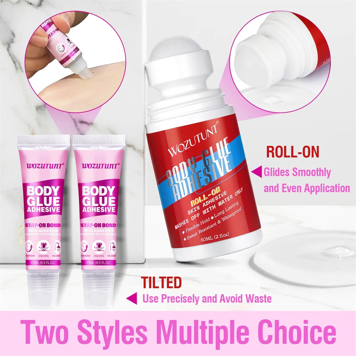 Women's Body Glue Roll-On – Waterproof Clothing Adhesive Body Adhesive Tape SPOT