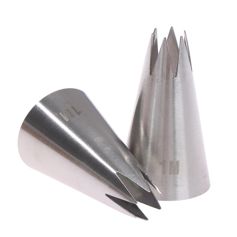 6-Tooth Stainless Steel Cake Piping Nozzle – Basketweave Tip Cake Decorating Tip SPOT