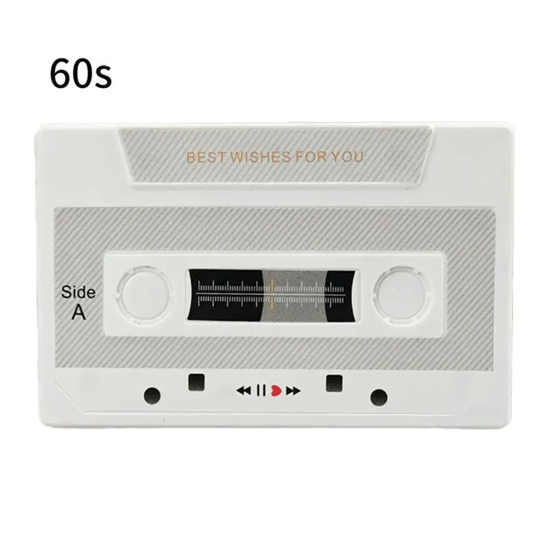 DIY Recordable Voice Greeting Card – 300 Sec Cassette Gift Recordable Greeting Card SPOT White 60s