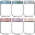 6-Pack 16oz Wide Mouth Glass Mason Jars with Airtight Lids Glass Storage Jars SPOT 6pcs
