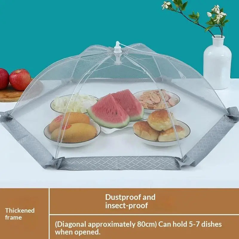 Foldable Food Net Cover – Anti-Fly Mesh Tent for BBQ & Picnic Food Mesh Cover SPOT 80cm Gray