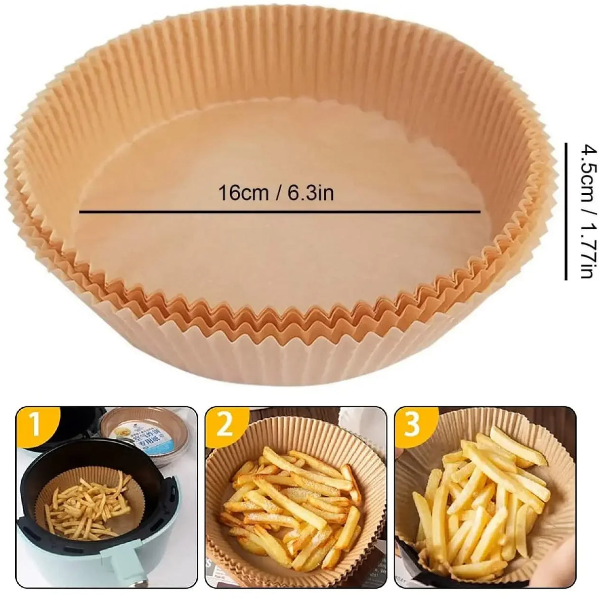 Disposable Air Fryer Liners – Non-Stick Silicone Baking Paper Air Fryer Liners SPOT